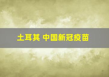 土耳其 中国新冠疫苗